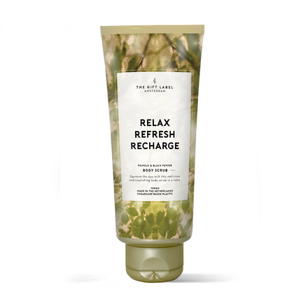 Body Scrub Tube 200ml - Relax, Refresh & Recharge