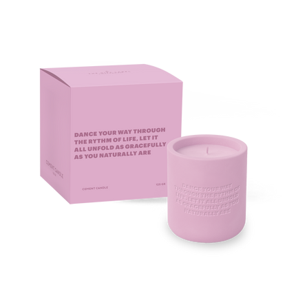 Cemented Candle 170gr - STUDIO - Dance Your Way Through The Rythm Of Life, Let It All Unfold As Gracefully As You Naturally Are.