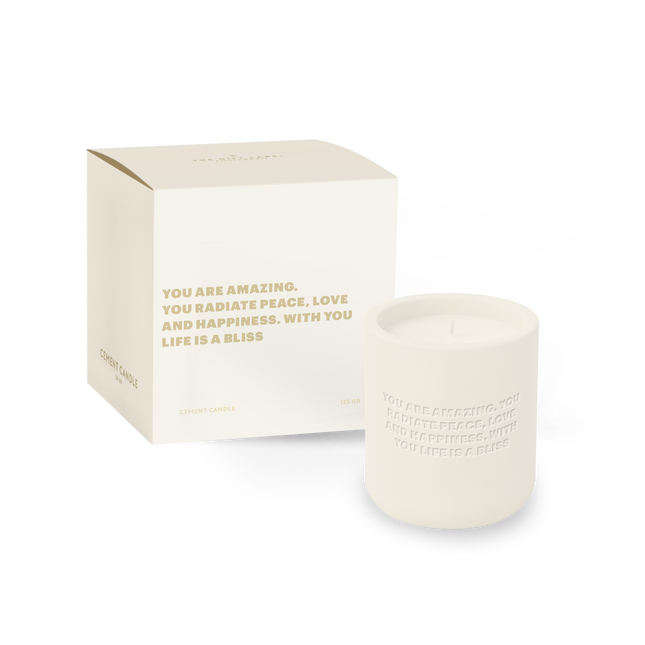 Cemented Candle 170gr - STUDIO SS26 - You Are Amazing, You Radiate Peace, Love And Happiness. With You Life Is Bliss.