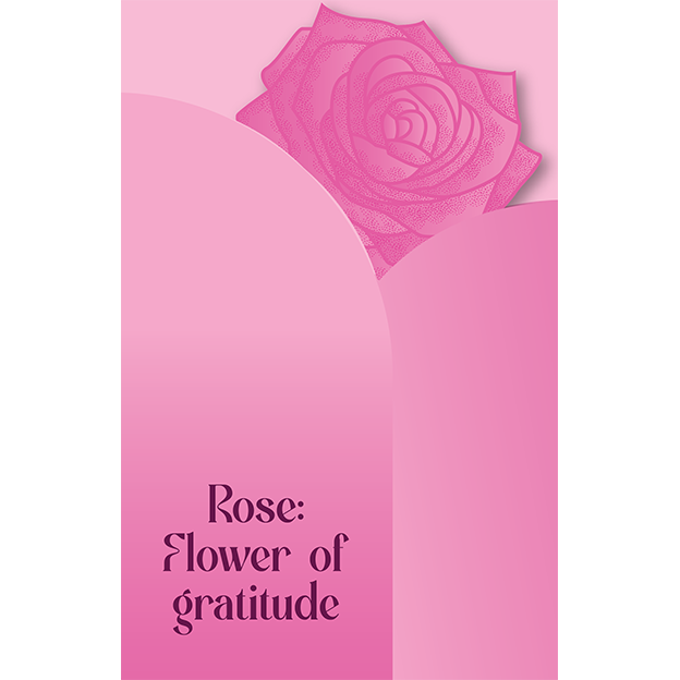 Cut-Out Cards - Rose - Flower Of Gratitude
