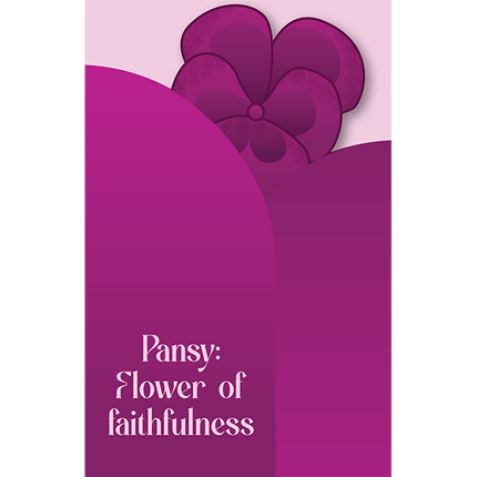 Cut-Out Cards - Pansy - Flower Of Faithfulness