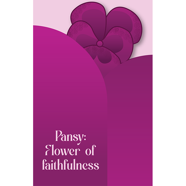 Cut-Out Cards - Pansy - Flower Of Faithfulness