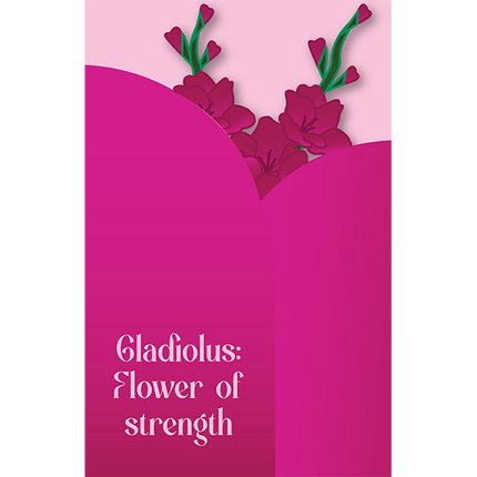 Cut-Out Cards - Gladiolus - Flower Of Strength