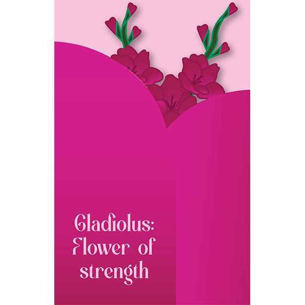 Cut-Out Cards - Gladiolus - Flower Of Strength