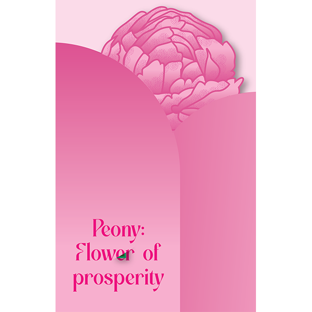 Cut-Out Cards - Peony - Flower Of Posperity