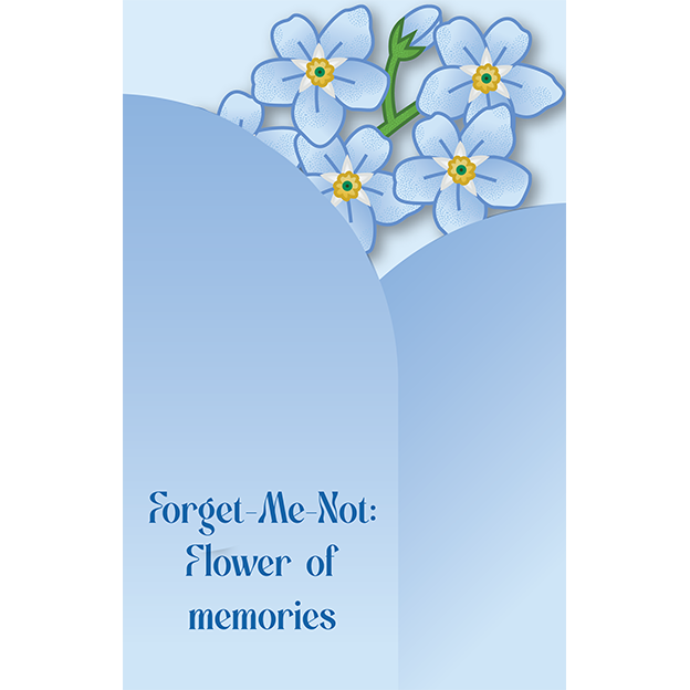 Cut-Out Cards - Forget-Me-Not - Flower Of Memories