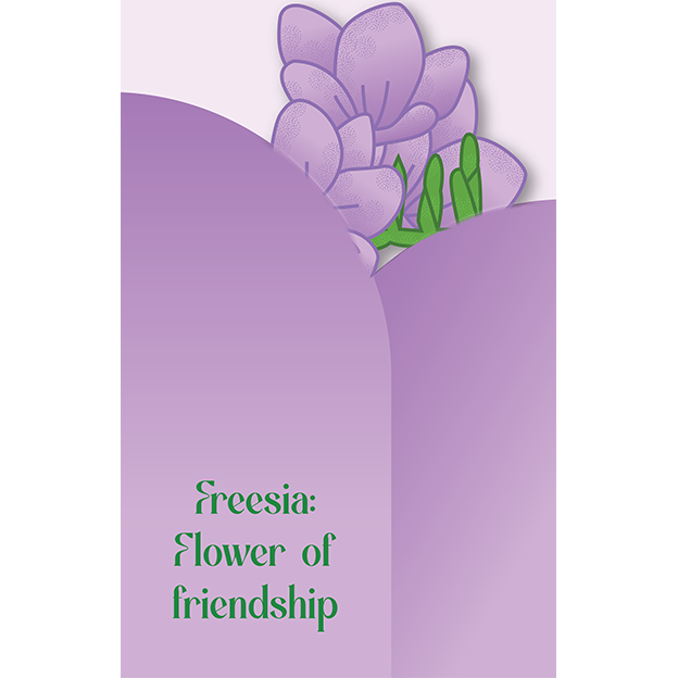 Cut-Out Cards - Freesia - Flower Of Friendship