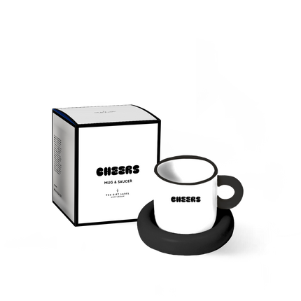 Mug &amp; Saucer - Cheers