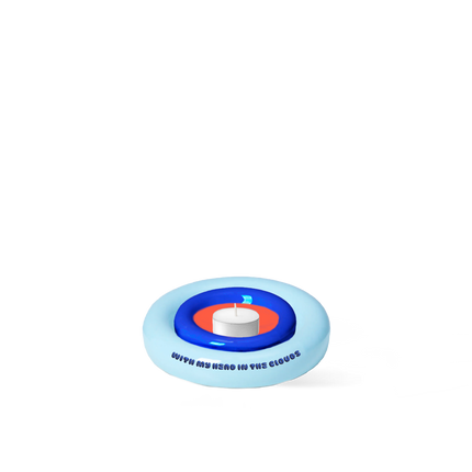 Tea Light - Blue Circle