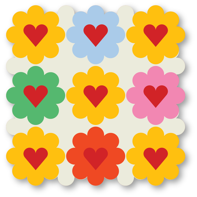 Cut-Out Cards - 9 Hearts