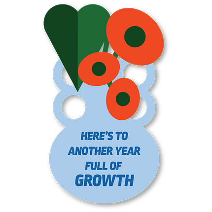 Cut-Out Cards - Here's To Another Year Full Of Growth