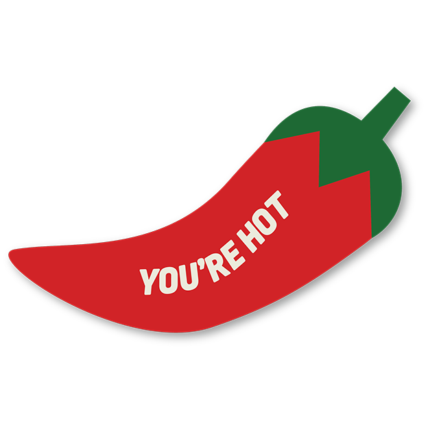 Cut-Out Cards - You're Hot