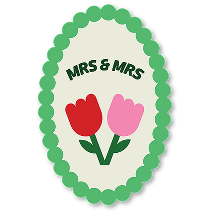 Cut-Out Cards - Mrs & Mrs