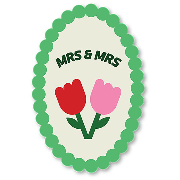 Cut-Out Cards - Mrs & Mrs