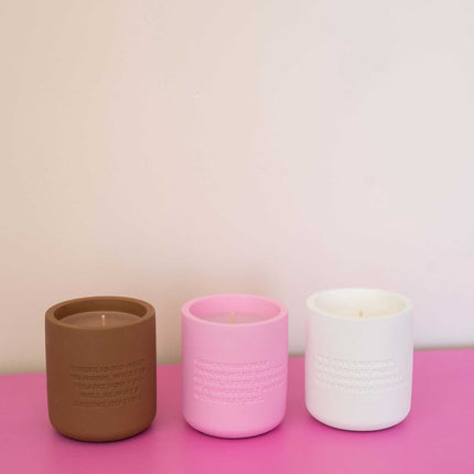 Cemented Candle 170gr - STUDIO SS26 - There Is No Need to Rush, What Is Meant For You Will Always Arrive On Time