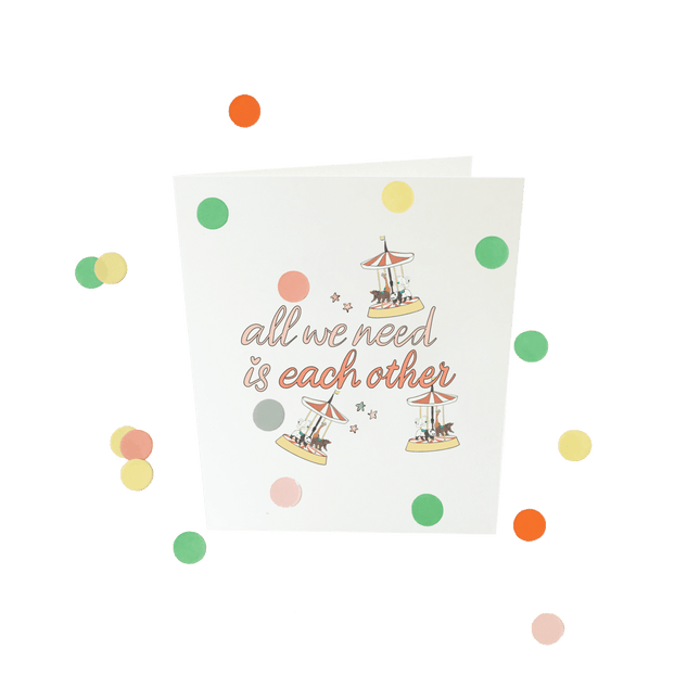 The Gift Label Baby confettikaart - All we need is each other
