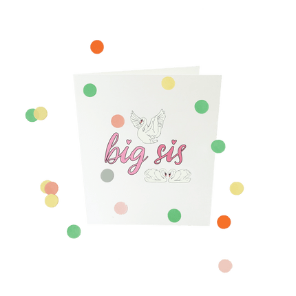 The Gift Label Baby confettikaart - Big sis
