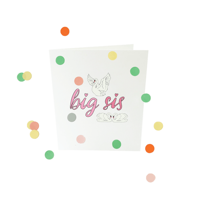 The Gift Label Baby confettikaart - Big sis