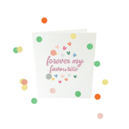 The Gift Label Baby confettikaart - Forever my favorite