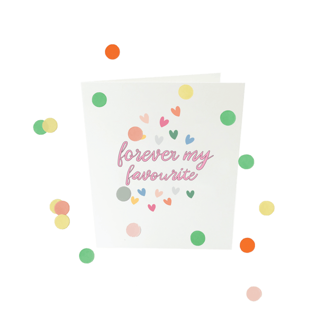 The Gift Label Baby confettikaart - Forever my favorite