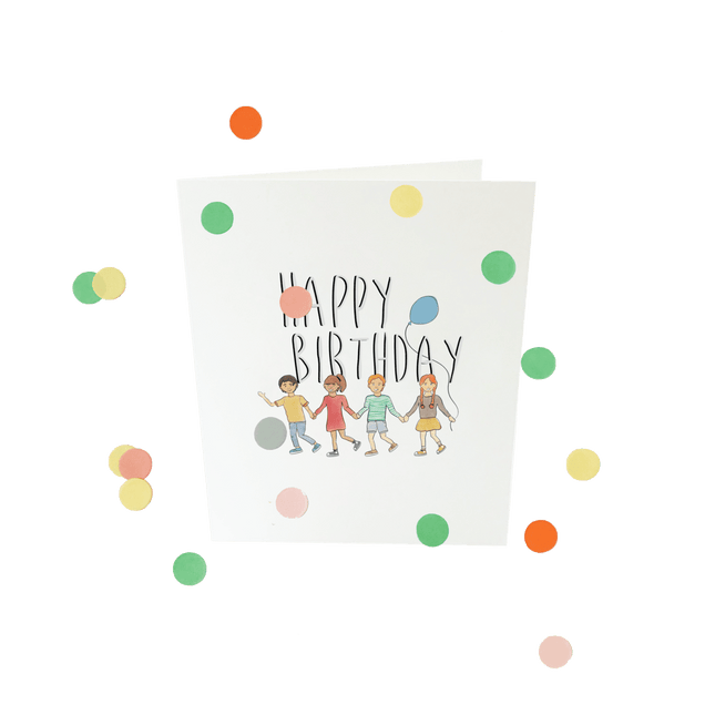 The Gift Label Baby confettikaart - Happy birthday