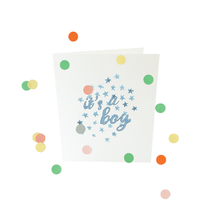 The Gift Label Baby confettikaart - It's a boy