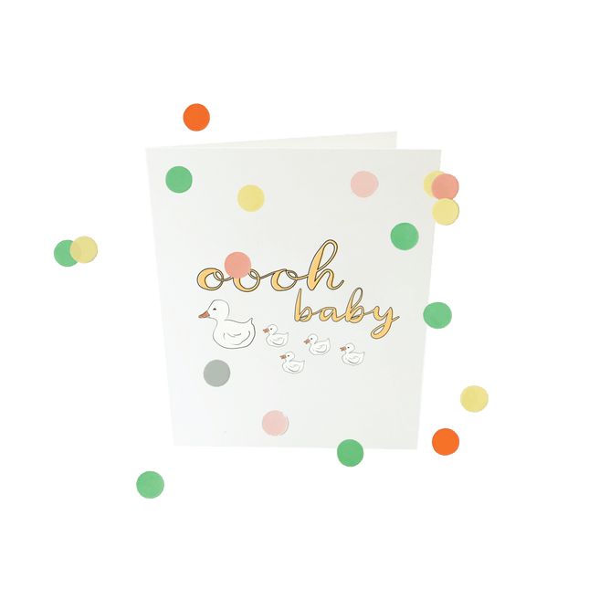The Gift Label Baby confettikaart - Oooh baby