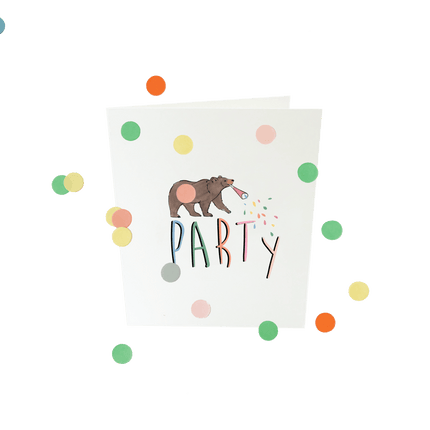 The Gift Label Baby confettikaart - Party