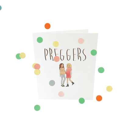 The Gift Label Baby confettikaart - Preggers