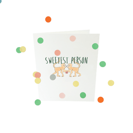 The Gift Label Baby confettikaart - Sweetest person