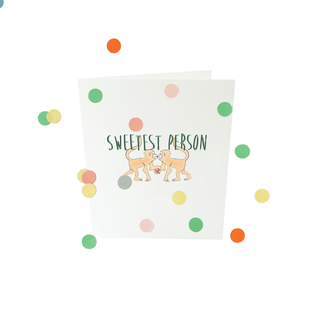 The Gift Label Baby confettikaart - Sweetest person