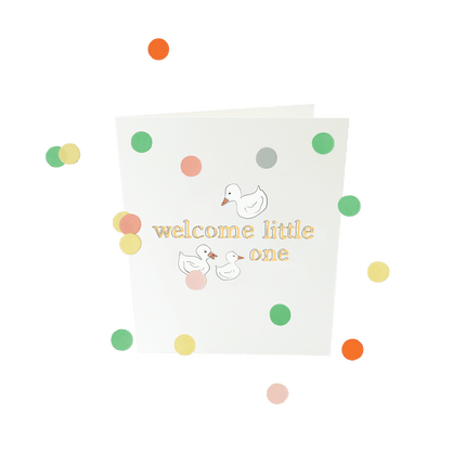 The Gift Label Baby confettikaart - Welcome little one