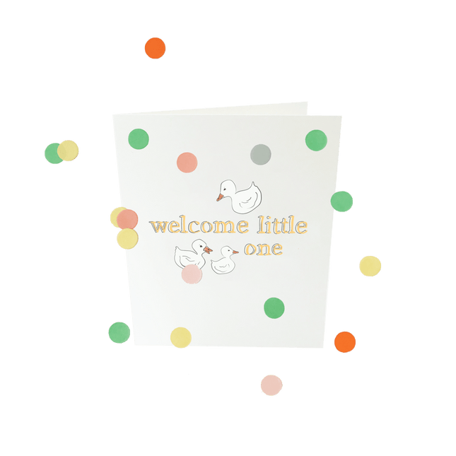 The Gift Label Baby confettikaart - Welcome little one