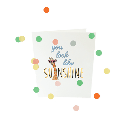 The Gift Label Baby confettikaart - You look like sunshine