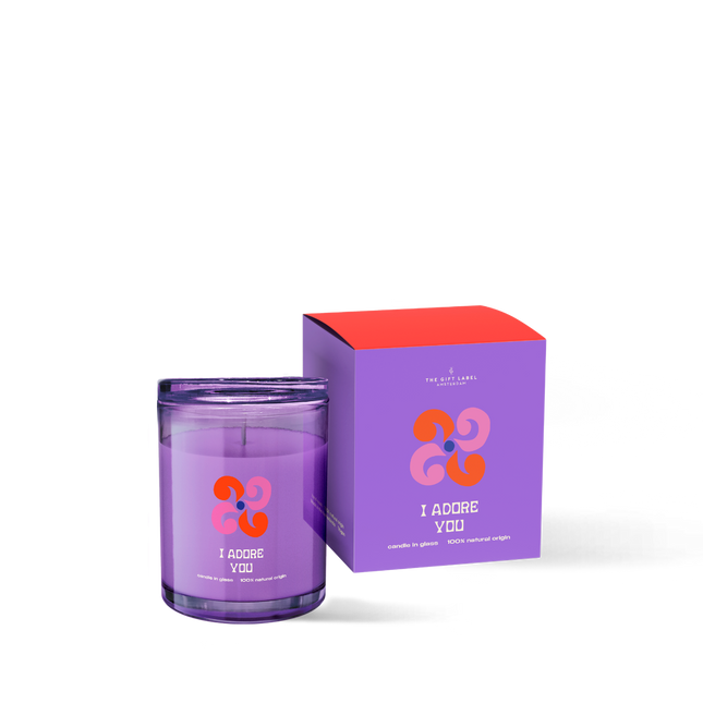 The Gift Label Candle 200gr - i Adore you - Naturals SS25