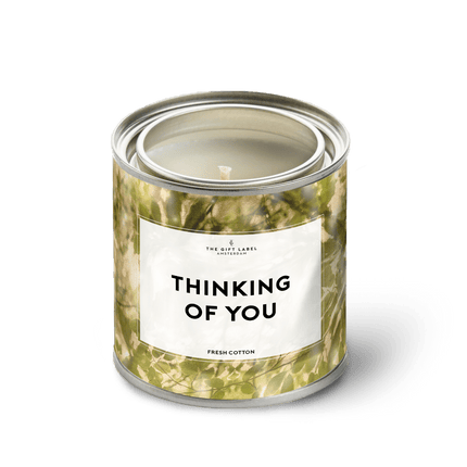 The Gift Label Candle big - Thinking of you - Fresh cotton
