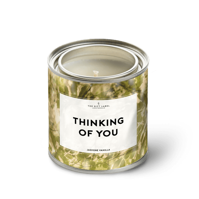 The Gift Label Candle big - Thinking of you - Jasmine vanilla
