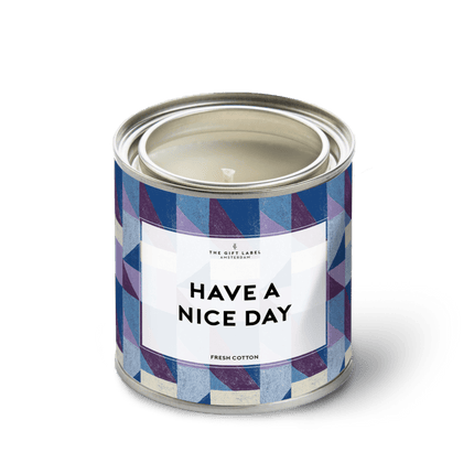 The Gift Label Candletin310gr - Have A Nice Day FW24 - Fresh Cotton