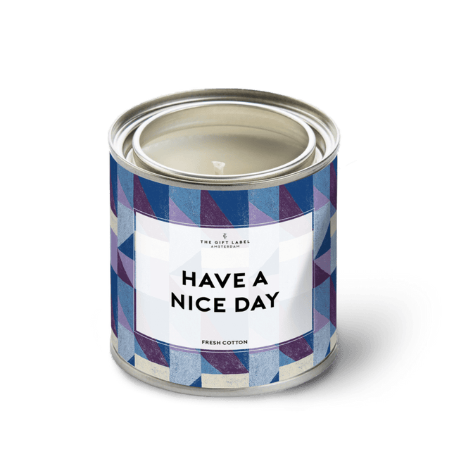 The Gift Label Candletin310gr - Have A Nice Day FW24 - Fresh Cotton