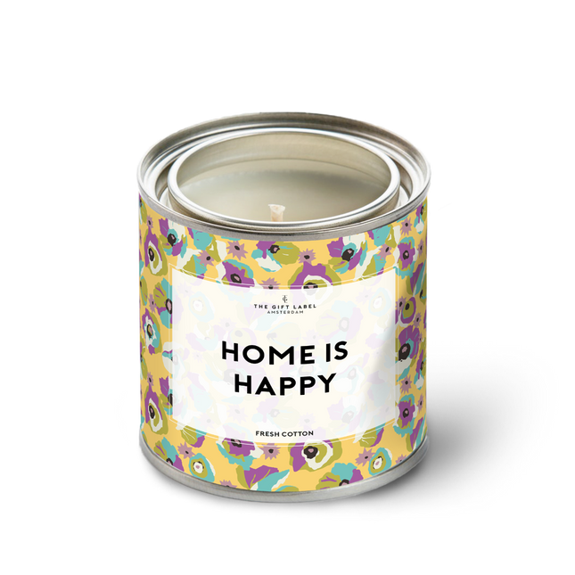 The Gift Label Candletin310gr - Home Is Happy SS25 - Fresh Cotton