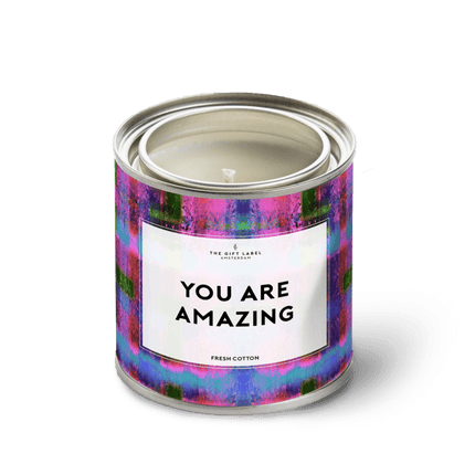 The Gift Label Candletin310gr - you are amazing FW24 - Fresh Cotton