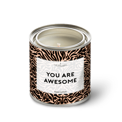 The Gift Label Candletin310gr - You Are Awesome II - Fresh Cotton