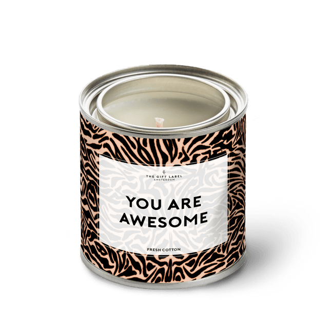 The Gift Label Candletin310gr - You Are Awesome II - Fresh Cotton
