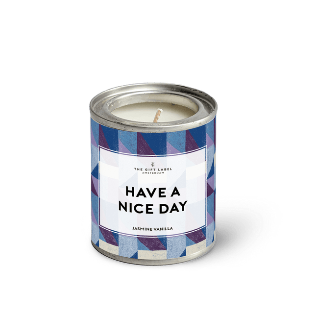 The Gift Label Candletin90gr - Have A Nice Day FW24 - Jasmine Vanilla