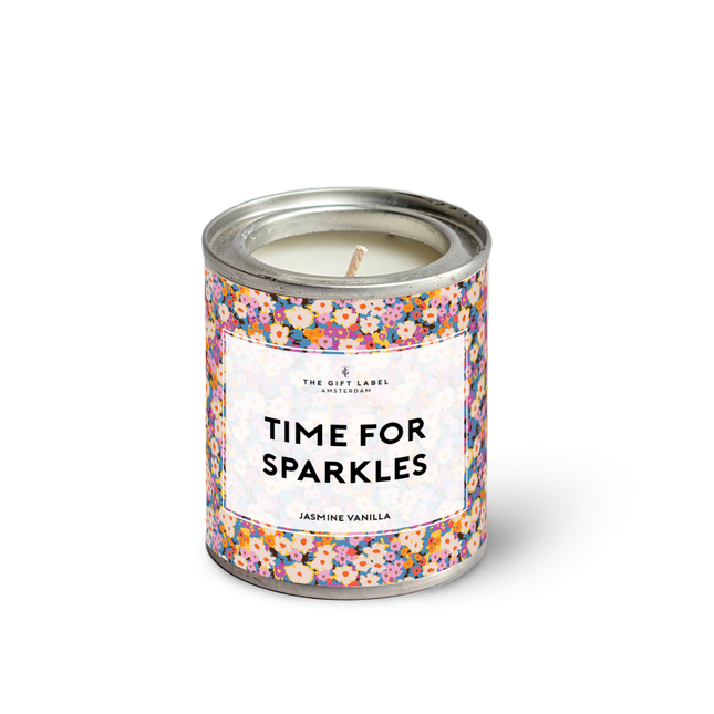 The Gift Label Candletin90gr -Time For Sparkles SS25 - Jasmine Vanilla