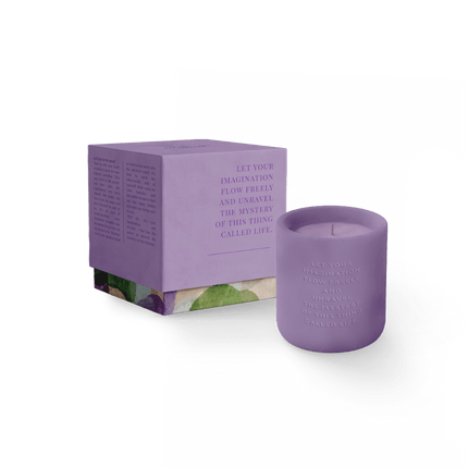 The Gift Label Cement candle - Purple