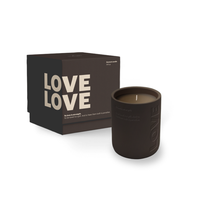 The Gift Label Cemented Candle 360gr - STUDIO - LOVE