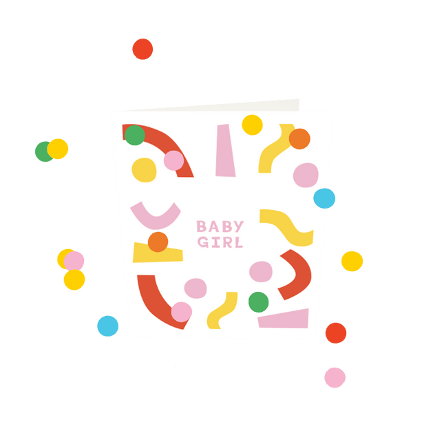 The Gift Label Confetti Cards - Baby Girl