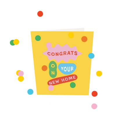 The Gift Label Confetti Cards - Congrats On Your New Home V3