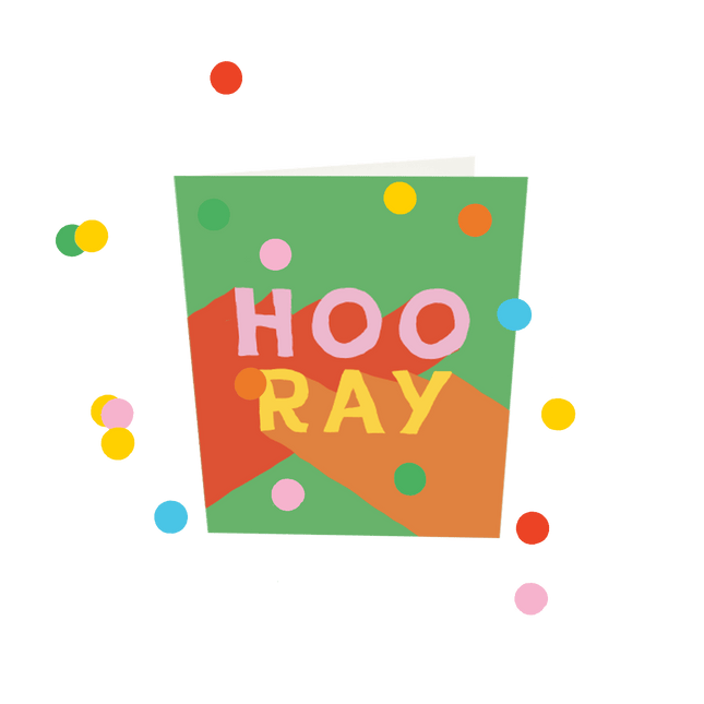 The Gift Label Confetti Cards - Hoo Ray V3